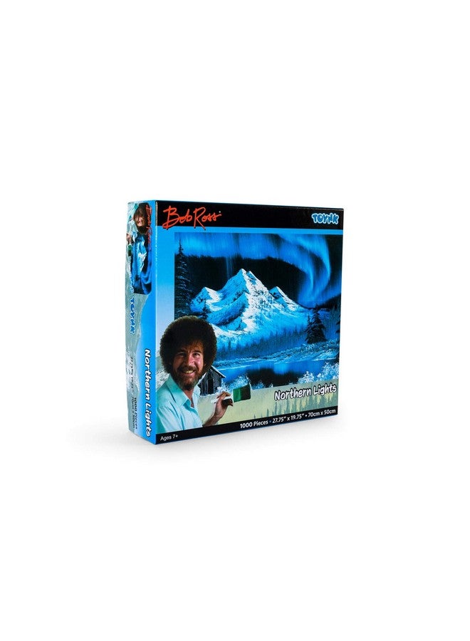 Bob Ross Northern Lights Puzzle For Adults And Kids | Aurora Borealis 1000 Piece Jigsaw Puzzle Toy | Interactive Brain Teaser For Family Game Night | 28 X 20 Inches