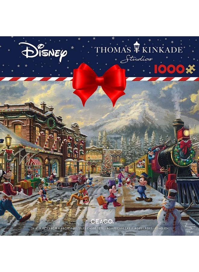 Thomas Kinkade Disney Holiday Candy Cane Express 1000 Piece Jigsaw Puzzle