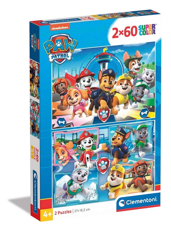 21617, Paw Patrol Puzzle For Children, 2 X 60 Pieces, Ages 5 Years Plus