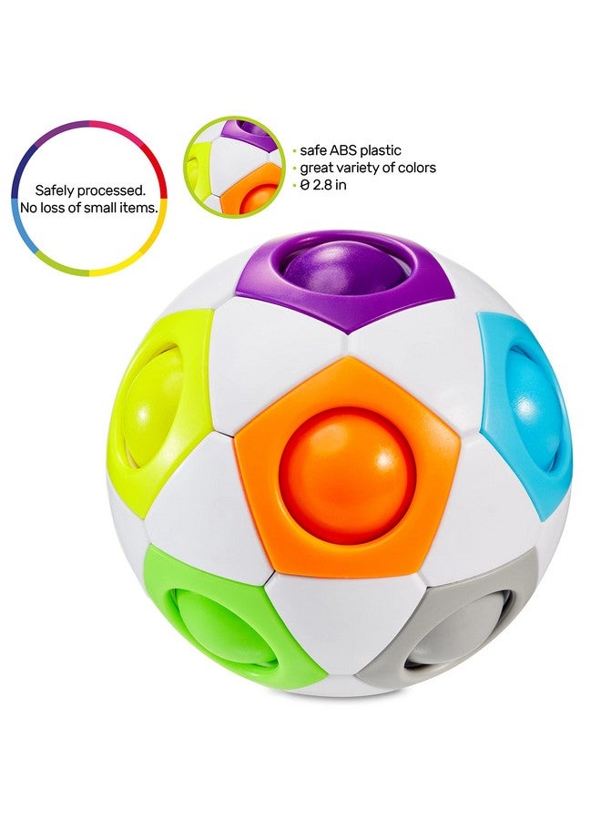 ® Original Rainbow Puzzle Ball I Brain Teasers For Kids Ages 6 10 I For Boys And Girls 6+ Years Cool Travel Toy For Children Fidget Ball 3D Puzzle Toy