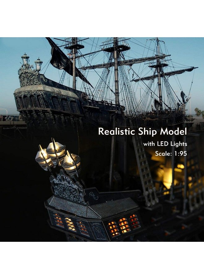 3D Puzzles For Adults Home Decor Pirate Ship Gifts For Men Women Model Kits Brain Teaser Puzzles For Adults Teacher Gifts Queen Anne'S Revenge 340 Pcs