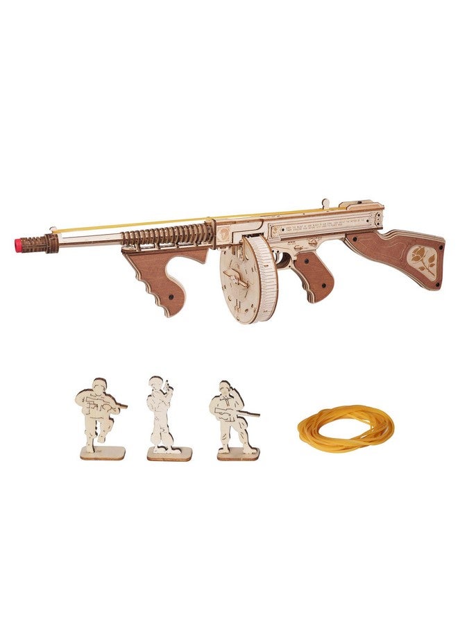 3D Puzzle Tommy Rubber Band Gun Model Kits Wooden Puzzles For Adults Wood Building Kits Unique Gifts For Adults&Teens