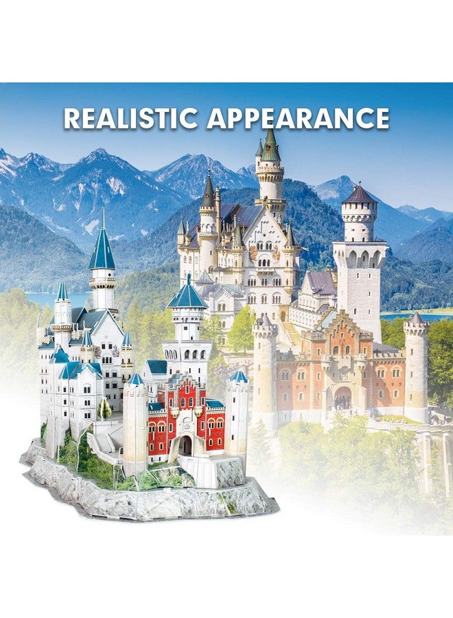 3D Puzzles For Adults And Kids With National Geographic Booklet Germany Neuschwanstein Castle Architecture Model Building Kits, Souvenir And Birthday Gifts For Women And Men 121 Pieces