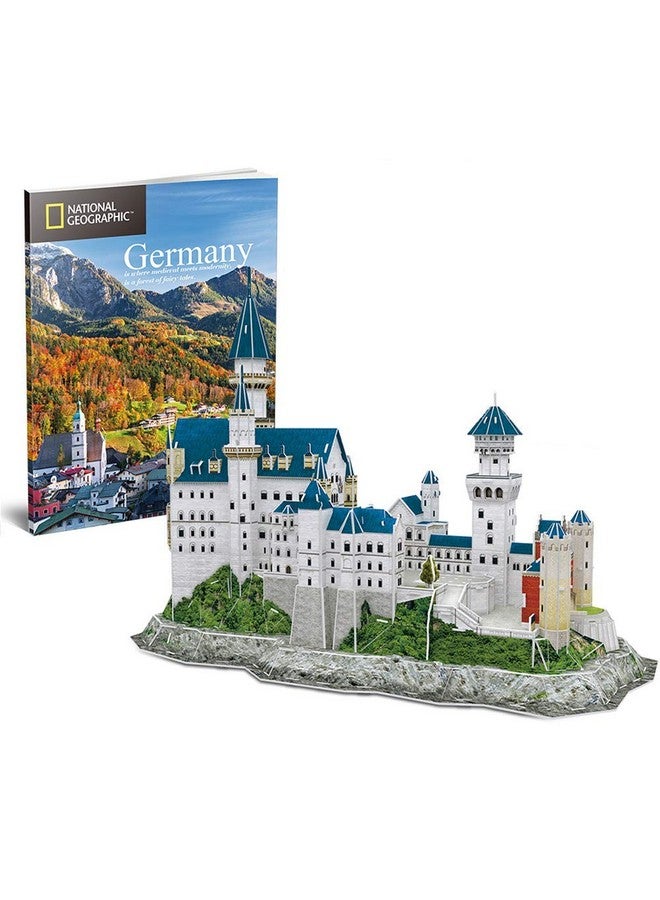 3D Puzzles For Adults And Kids With National Geographic Booklet Germany Neuschwanstein Castle Architecture Model Building Kits, Souvenir And Birthday Gifts For Women And Men 121 Pieces