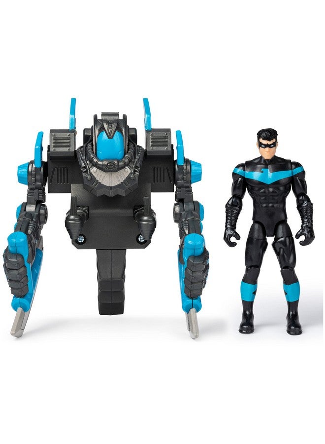 Dc Comics Batman, 4-Inch Nightwing Mega Gear Deluxe Action Figure With Transforming Armor