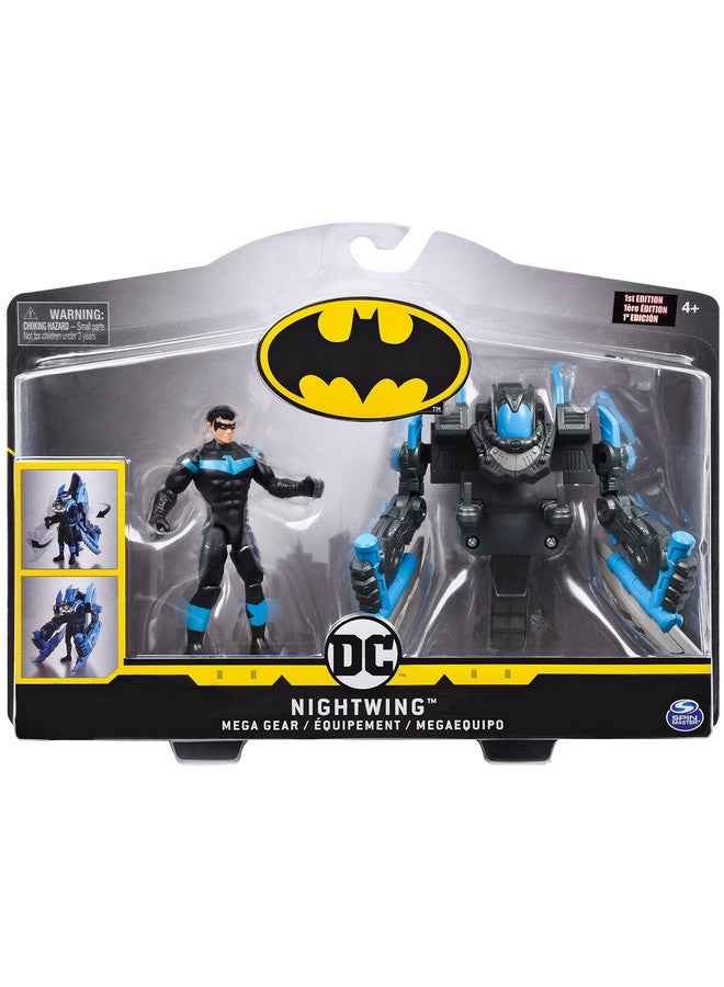 Dc Comics Batman, 4-Inch Nightwing Mega Gear Deluxe Action Figure With Transforming Armor