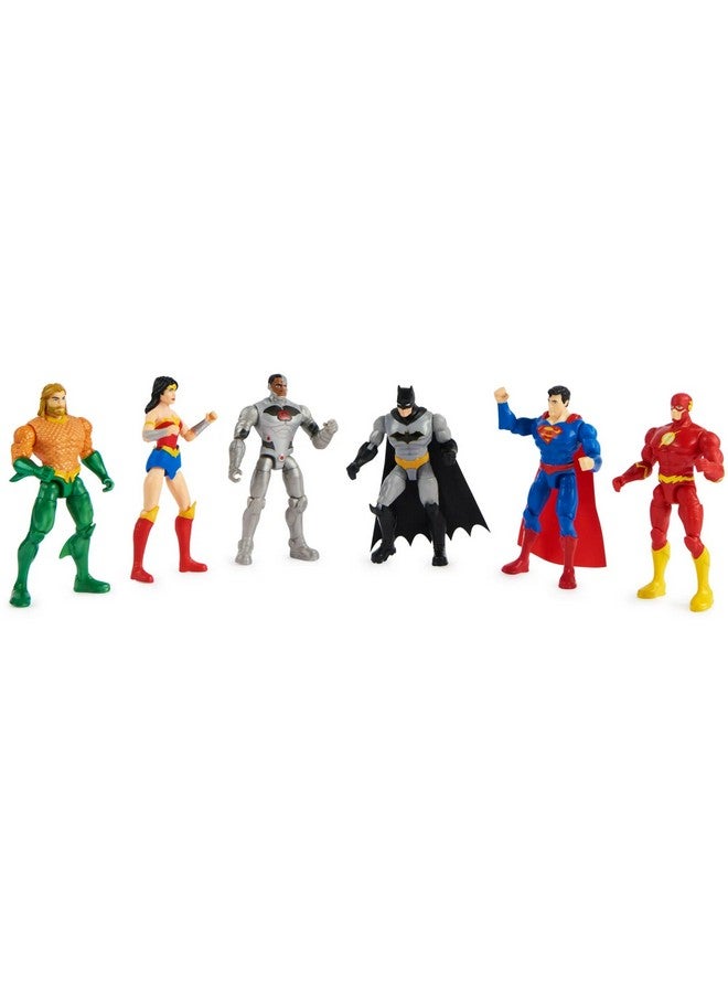 Dc Justice League Flash, Cyborg, Superman, Batman, Wonder Woman & Aquaman Action Figure 6-Pack