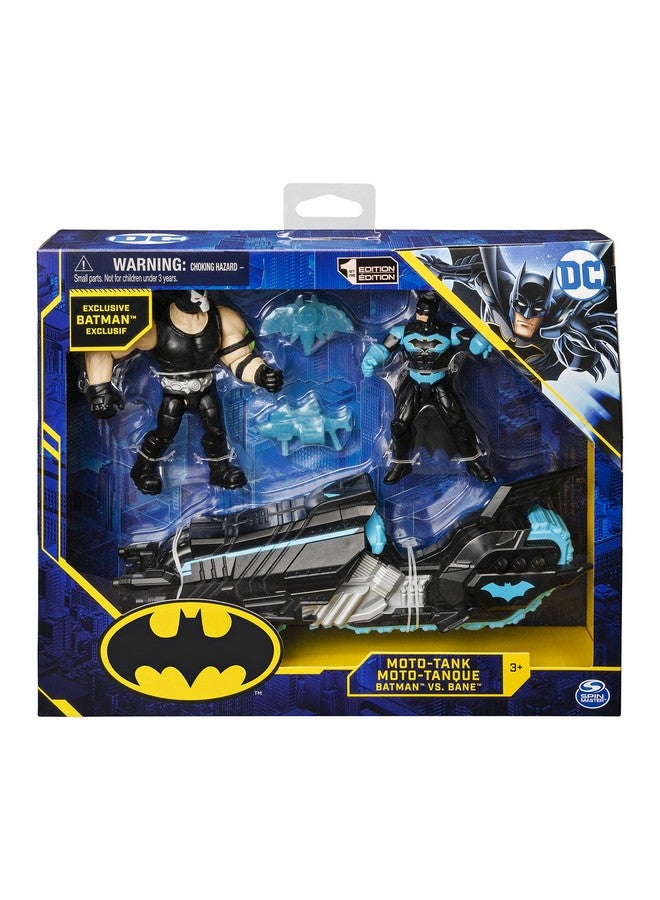 Dc Comics Batman Moto-Tank Vehicle With 4-Inch Bane Action Figure And Exclusive Batman Action Figure, Kids Toys For Boys