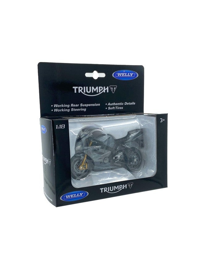 Die Cast Motorcycle Silver Triumph Daytona 675 1:18 Scale