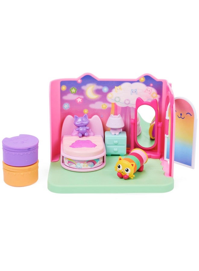 Gabby’S Dollhouse Sweet Dreams Bedroom With Pillow Cat Figure And 3 Accessories 3 Furniture And 2 Deliveries Kids Toys For Ages 3 And Up