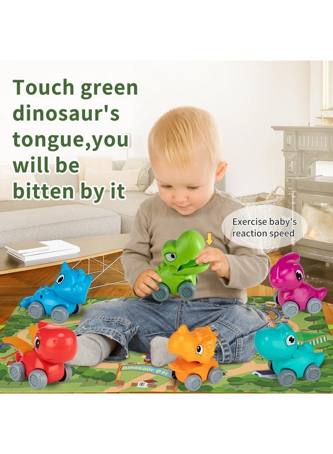 6 Pcs Dinosaur Truck Car Toys With Playmat/Storage Bagbaby Toys For 1 2 3 Year Old Boy1 2 Year Old Boy Birthday Gift For Infant Toddlersfirst Birthday Gifts For Toddler Toys Age 1 2