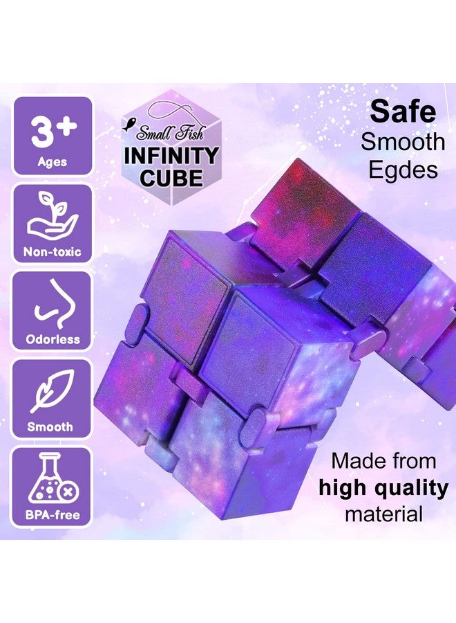 Infinity Cube Sensory Fidget Toy, Sensory Tool Edc Fidgeting Game For Kids And Adults, Cool Mini Gadget Best For Stress And Anxiety Relief, Unique Idea That Is Light On The Fingers And Hands