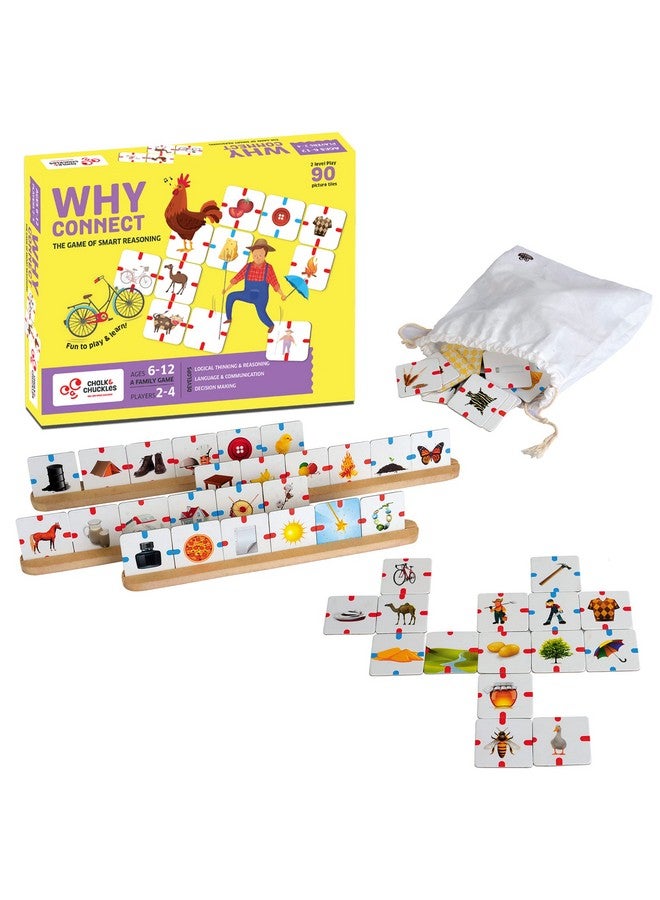 Why Connect Board Game, Toys For Kids 5+ Years, Super Fun Family Game, Gifts For Girls, Boys Age 4-9 Year Old