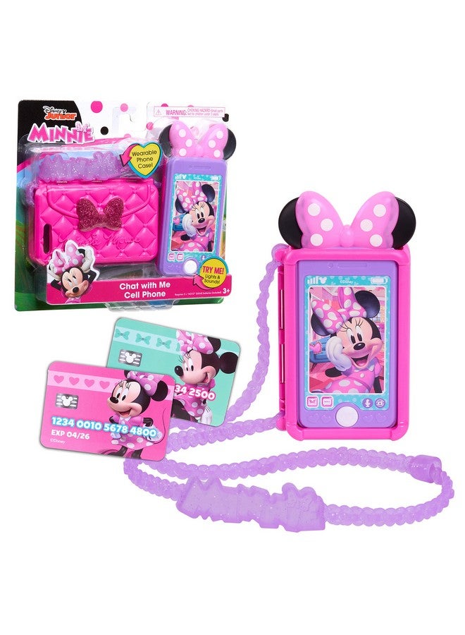 Disney Junior Minnie Mouse Chat With Me Pretend Play Cell Phone Set, Lights And Sounds, Officially Licensed Kids Toys For Ages 3 Up By Just Play