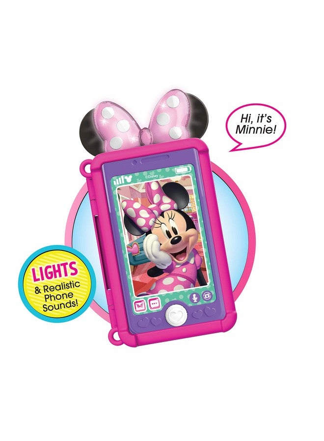 Disney Junior Minnie Mouse Chat With Me Pretend Play Cell Phone Set, Lights And Sounds, Officially Licensed Kids Toys For Ages 3 Up By Just Play