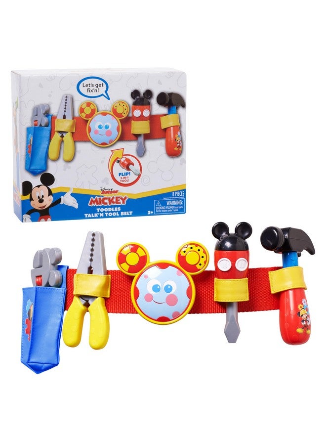 Disney Mickey Toodles Talk'N Toolbelt And Kids Play Tool Accessories For Dress Up And Pretend Play, Kids Toys For Ages 3 Up By Just Play