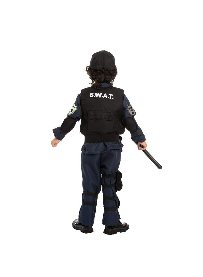 Costume For Kids, S.W.A.T. Police Officer For Halloween, Role Playing, Carnival Cosplay, Themed Parties(Small (5 7 Yr)