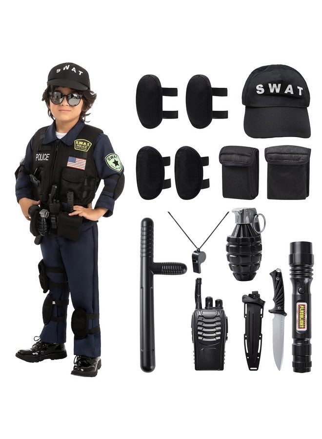 Costume For Kids, S.W.A.T. Police Officer For Halloween, Role Playing, Carnival Cosplay, Themed Parties(Small (5 7 Yr)