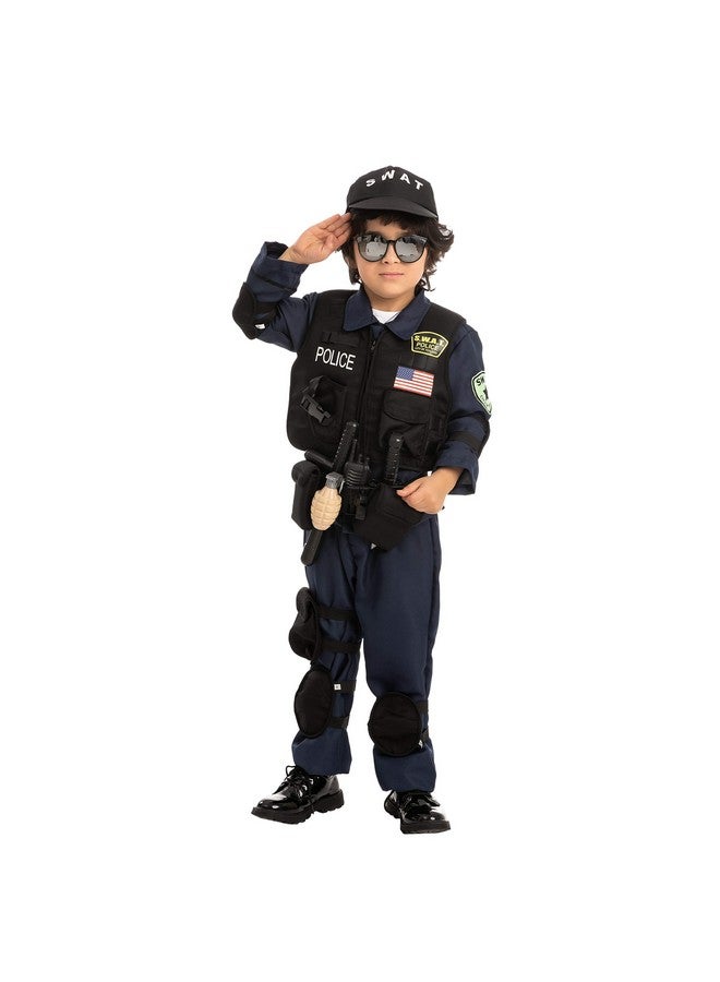 Costume For Kids, S.W.A.T. Police Officer For Halloween, Role Playing, Carnival Cosplay, Themed Parties(Small (5 7 Yr)