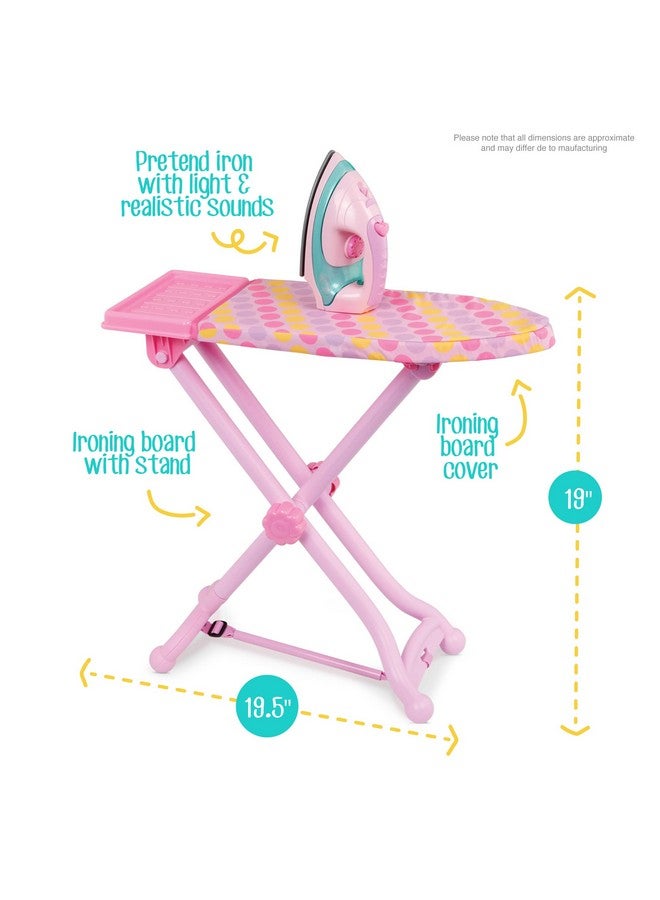 Play Circle House Cleaning Set For Kids Toy Iron Foldable Ironing Board Pretend Play 3 Years +