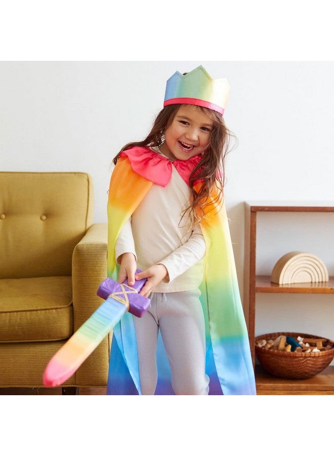 Rainbow Cape For Kids Ages 38 | Montessori And Waldorf Toy Dress Up For Pretend Play | Birthday Gift For Boys And Girls