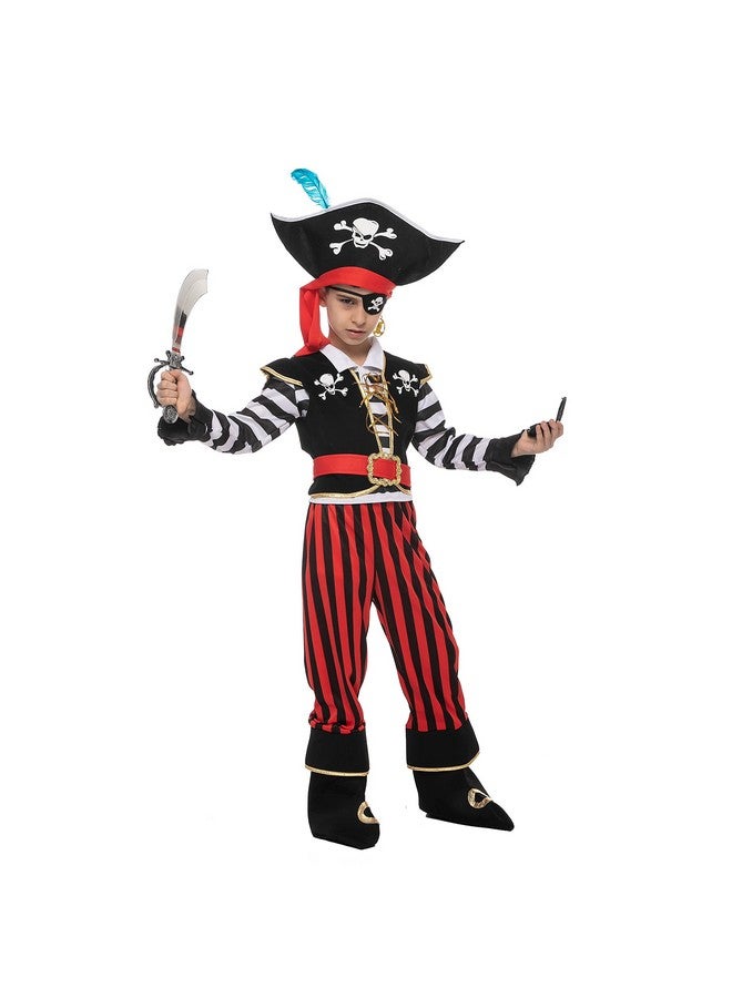 Halloween Child Boy Pirate Fierce Captain Costume W/Accessories For Dress Up (3T (3 4 Yr))