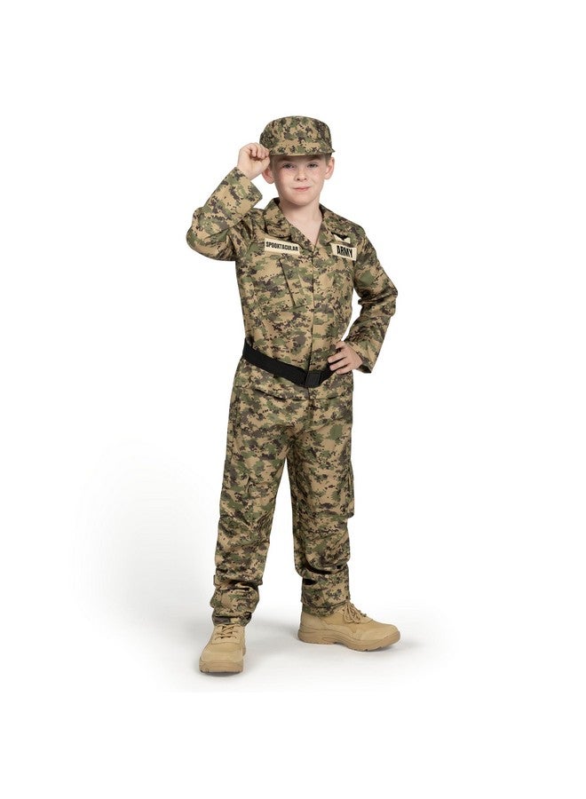 Boys Military Costume, Army Soldier Costume, Camo Costume With Toy Accessories For Kids, Boys Halloween Dress Up And Costume Parties S