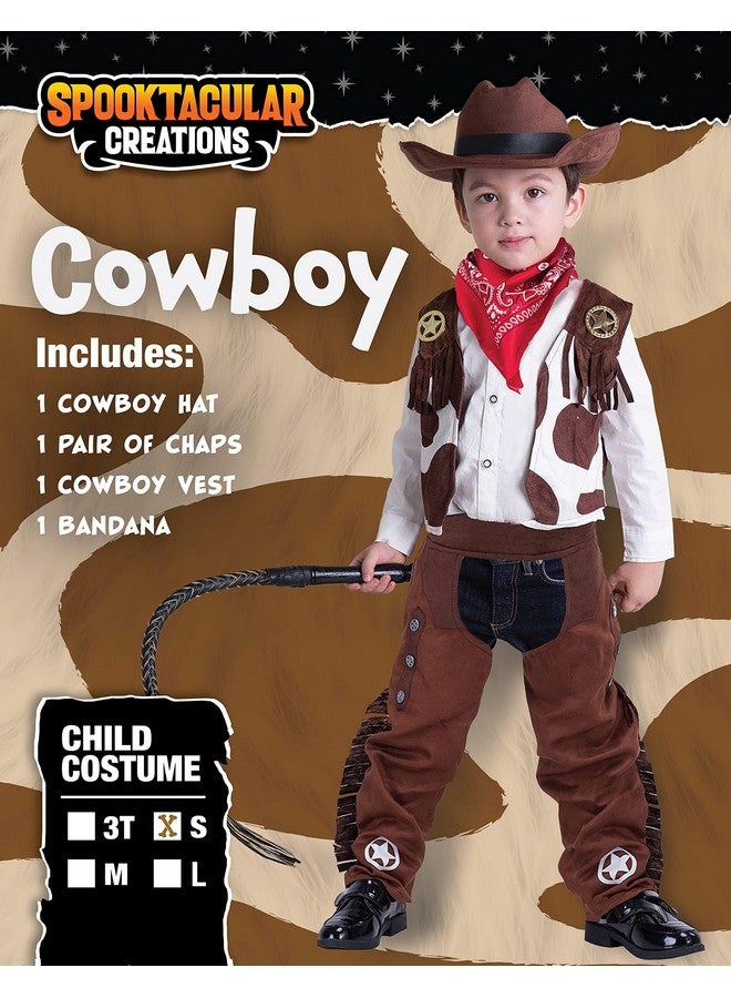 Cowboy Costume Cowboy Hat Deluxe Set For Kids Halloween Party Dress Up,Role Play And Cosplay (S(5 7Yr))