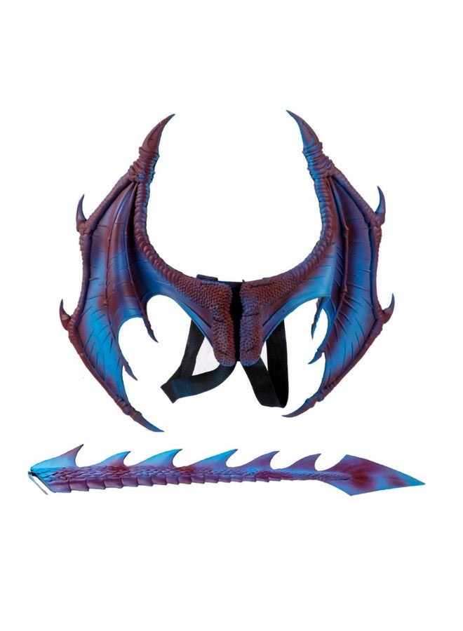 Halloween Dragon Costume Cosplay Carnival Wings Tail Accessory For Kids（Purple）