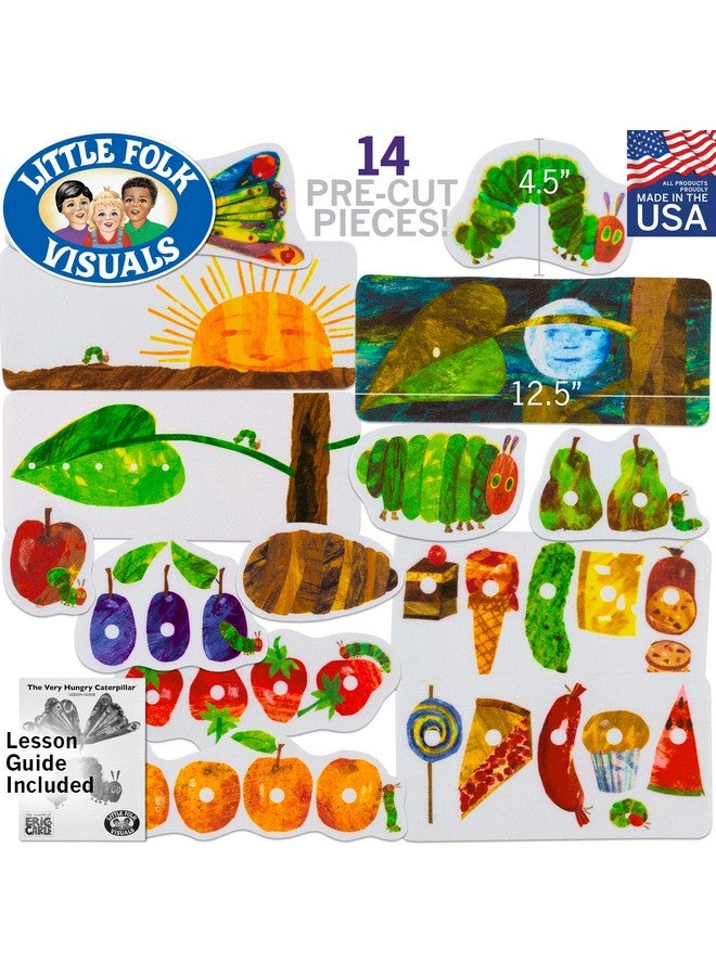 The Very Hungry Caterpillar Precut Flannel/Felt Board Figures For Toddlers, Kindergarteners, Interactive Teaching 14 Piece Set For Flannel Board Stories