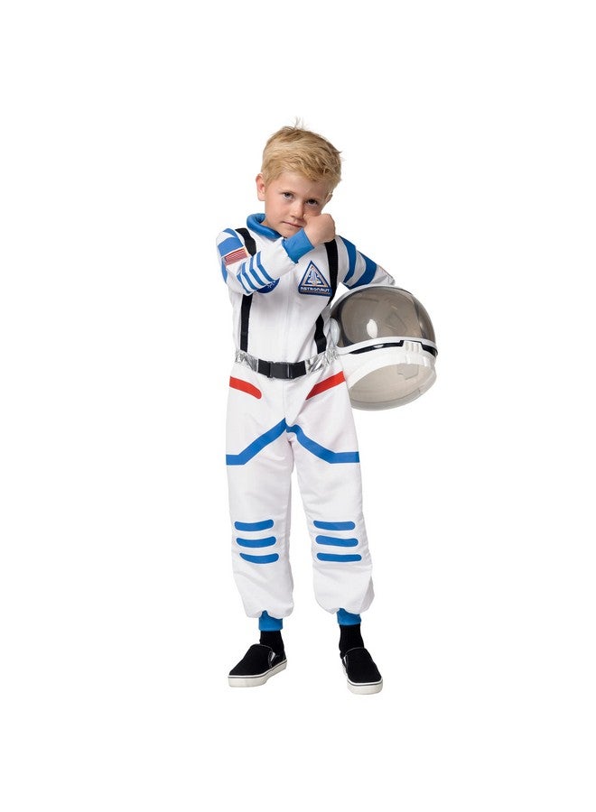 Halloween Child Unisex White Black Details Astronaut Costume For Party Favors (Small (5 7Yr))