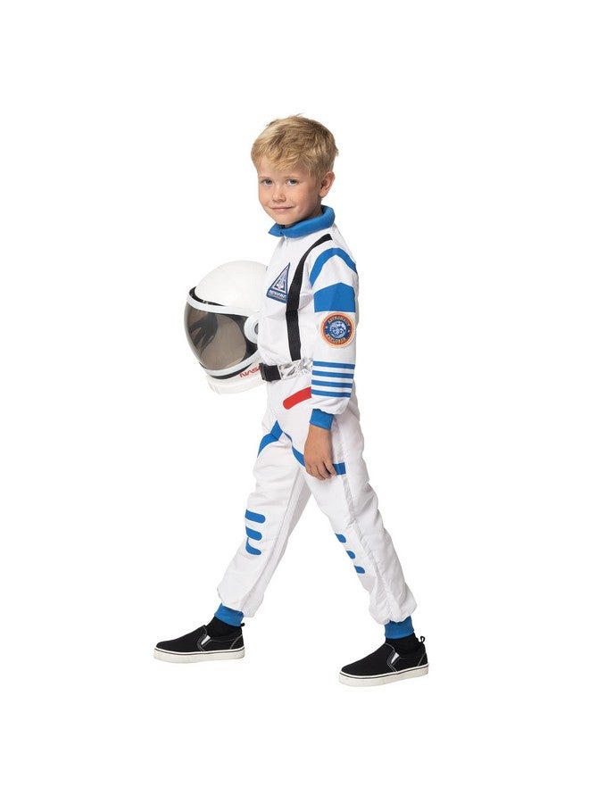 Halloween Child Unisex White Black Details Astronaut Costume For Party Favors (Small (5 7Yr))