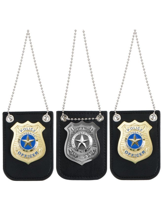 Halloween Police Pretend Play Gold And Silver Set For Dress Up Pretend Play, Detective Role Play Accessory