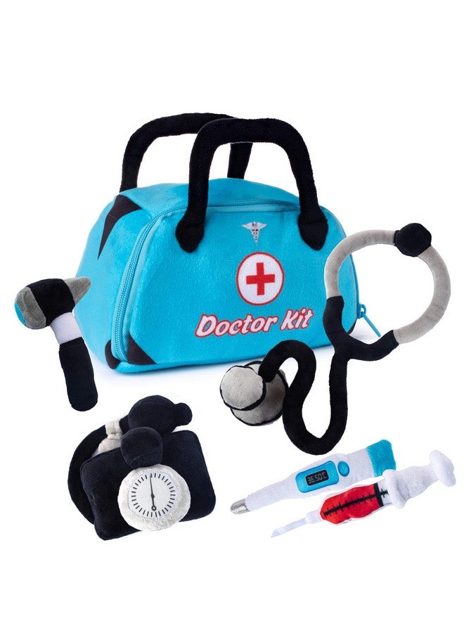 Talking Plush Toy Doctor Kit For Toddlers | Doctor Playset | Kid Doctor Set | Doctor Kit For Toddlers | Dr Kit | Includes Talking Blood Pressure Meter, Otoscope, Stethoscope, Thermometer & Syringe