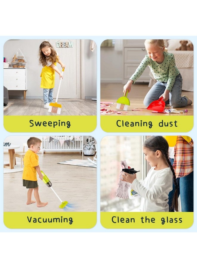 Kids Cleaning Set, Detachable 29 Pcs Pretend Play Kids Housekeeping Kit With Working Vacuum Cleaner, Broom, Mop, Dust Pan, Pretend Play House Cleaning Tools Set Gift For 3 4 5+ Kids