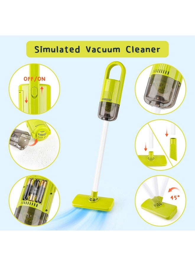 Kids Cleaning Set, Detachable 29 Pcs Pretend Play Kids Housekeeping Kit With Working Vacuum Cleaner, Broom, Mop, Dust Pan, Pretend Play House Cleaning Tools Set Gift For 3 4 5+ Kids