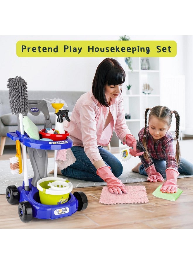 Kids Cleaning Set, Detachable 29 Pcs Pretend Play Kids Housekeeping Kit With Working Vacuum Cleaner, Broom, Mop, Dust Pan, Pretend Play House Cleaning Tools Set Gift For 3 4 5+ Kids