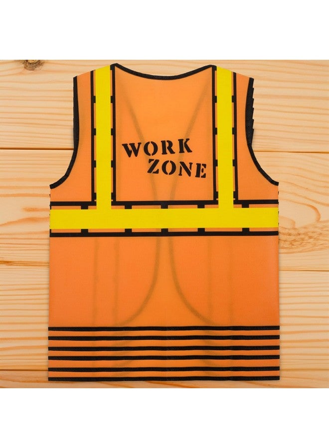 6 Set Construction Worker Costumes For Kids Vests And Hats For Construction Theme Birthday Dress Up Party