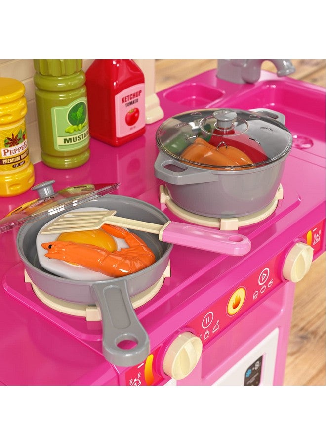 Pretend Food Kitchen Toys For Kids Ages 4 8, Kitchen Set For Toddlers 1 3, Play Kitchen Accessories W/Real Sounds Light, For Boys, Girls