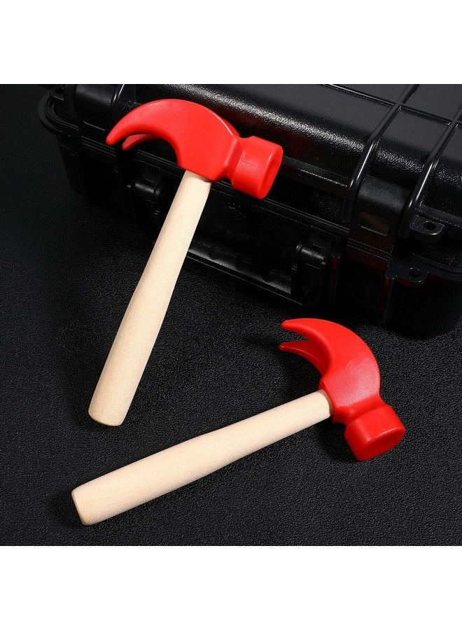 2Pcs Wooden Hammer Toys Simulation Hammers Maintenance Tools Toys Pretend Play Educational Toys For Kids Children