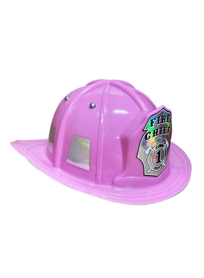 Fire Chief Helmet Pink Adjustable Youth Size