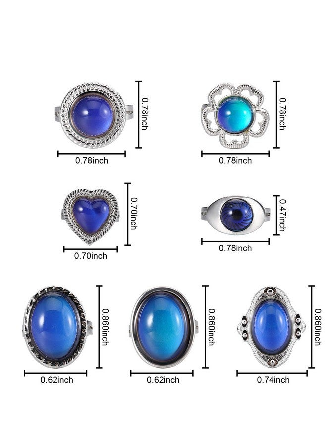 15 Pieces Adjustable Mood Rings For Girls And Boys Mixed Color Changing Mood Rings For Halloween Costume Props Birthday Party Favors And Goodie Bag Fillers