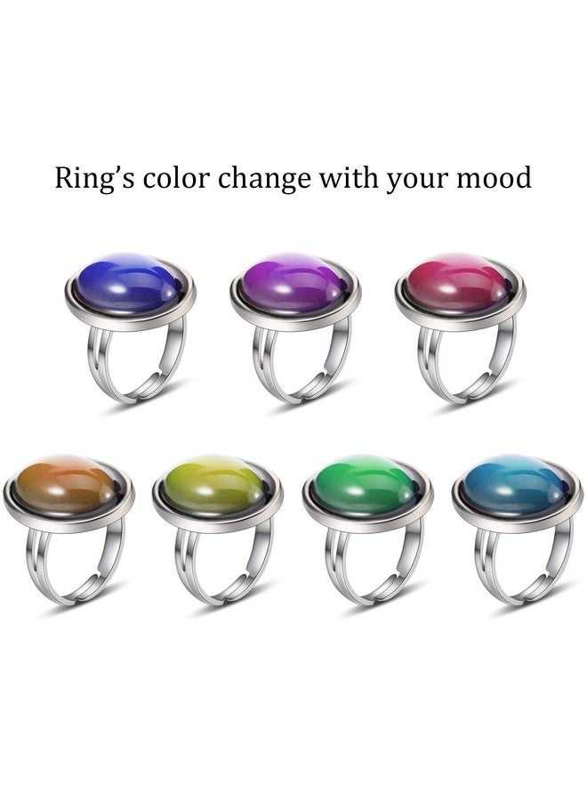 15 Pieces Adjustable Mood Rings For Girls And Boys Mixed Color Changing Mood Rings For Halloween Costume Props Birthday Party Favors And Goodie Bag Fillers