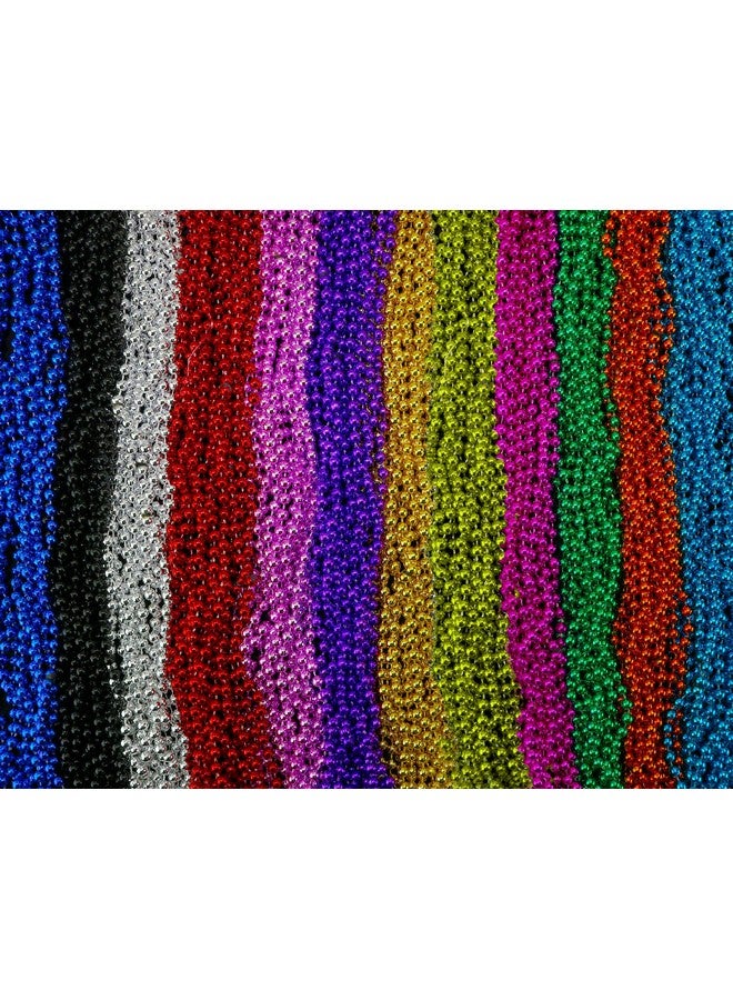 Mardi Gras Beads Necklaces Assorted Colors Gasparilla Beaded Costume Necklace For Party 144 Necklaces