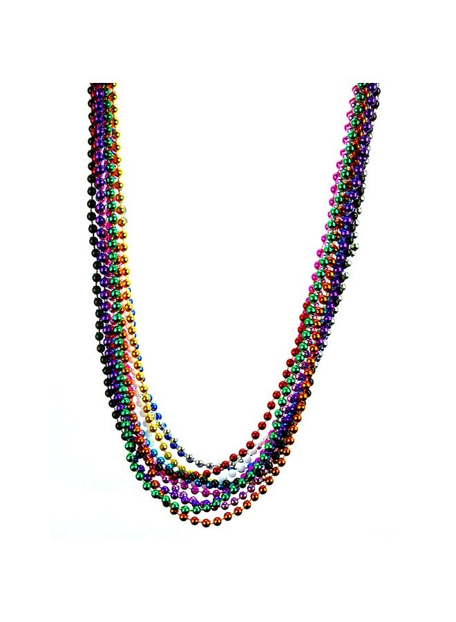 Mardi Gras Beads Necklaces Assorted Colors Gasparilla Beaded Costume Necklace For Party 144 Necklaces