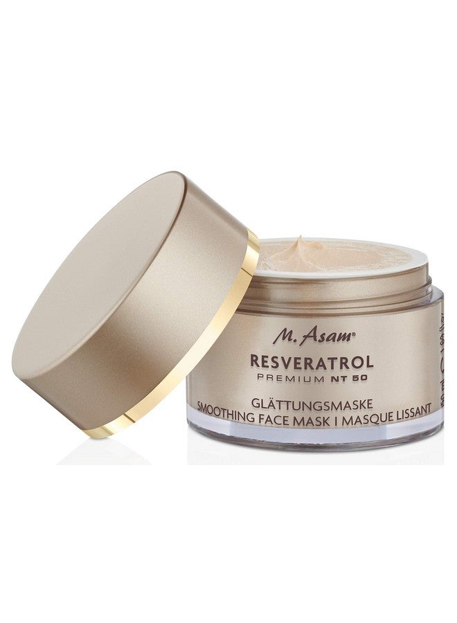 Resveratrol Premium Nt50 Smoothing Face Mask - Anti-Aging Face Mask Skin Care With Concentrated Resveratrol & Hyaluronic Acid For Increased Radiance, Facial Care, 1.69 Fl Oz