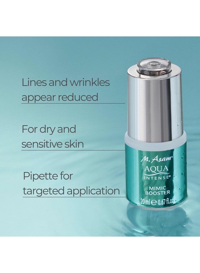 Aqua Intense Mimic Booster Serum (0.67 Fl Oz) - Facial Moisturizer With Hyaluronic Acid & High-Tech Peptide For Targeted Smoothing Of Expression Lines, Fragnance-Free And Vegan