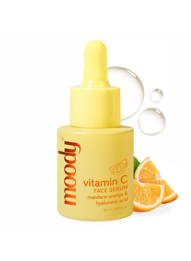 Vitamin C Face Serum For Glowing Skin Brightening & Hydrating Mandarin Orange & Hyaluronic Acid Vegan & Cruelty Free Radiant And Supple Skin Reduces Dark Spots And Pigmentation 20Ml