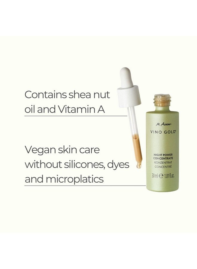 Vino Gold Power Night Concentrate (1.01 Fl Oz) - The Face Serum Supports The Skin Renewal Process & Stimulates Regeneration Overnight, With Resveratrol & Vitamin A, Vegan Facial Care