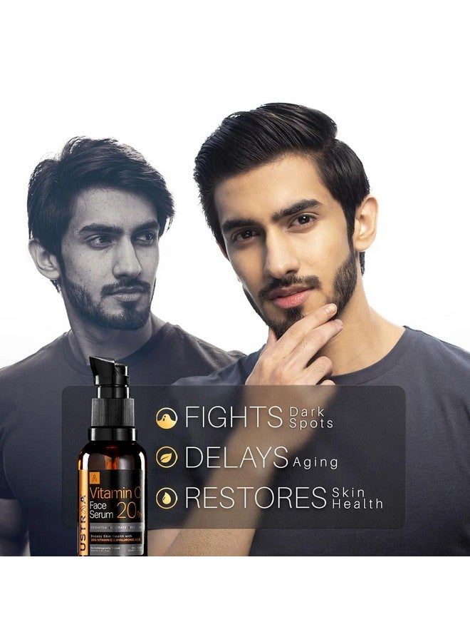 20% Vitamin C Face Serum - 30Ml | 20% Vitamin C In Pure Form | Anti-Aging, Brightening & Anti Acne Spot Gel- 15Ml | Reduces 99.9% Pimple-Causing Germs, With 2% Salicylic Acid, Neem & Vitamin B3